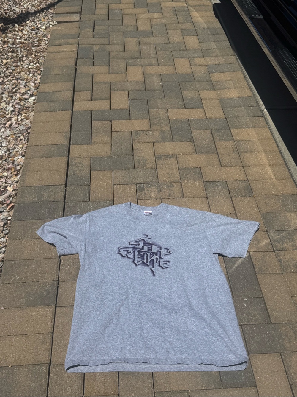 Supreme Gray Graphic Short Sleeve Tee